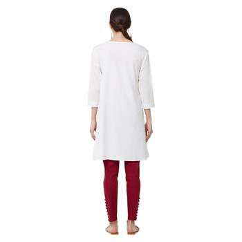 White printed viscose long tops 3