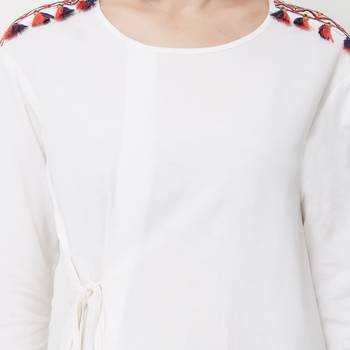 White printed viscose long tops 5