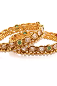 Gorgeous Gold plated Fusion Bangle