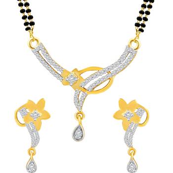 Gold diamond mangalsutra 1