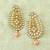 Lalso Designer Peach Matt Meenakari Enamel Kundan Earrings - LME11_BG