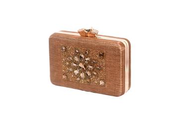 Net Silk Made Black Color Clutch With Stone Embellishemnt Work 4