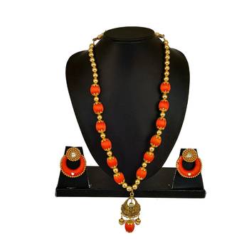 Orange necklaces 1