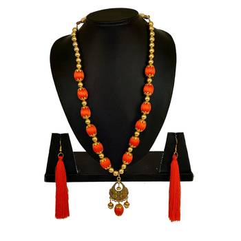 Orange necklaces 1