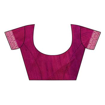 Pink printed georgette saree with blouse 5