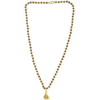 Lord Krishana Gold Plated Pendant With Rudraksha Mala 6