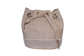 Jute Made Beige Color Clutch With Hand Zari, Embroidery & Stone Embellishemnt Work 1