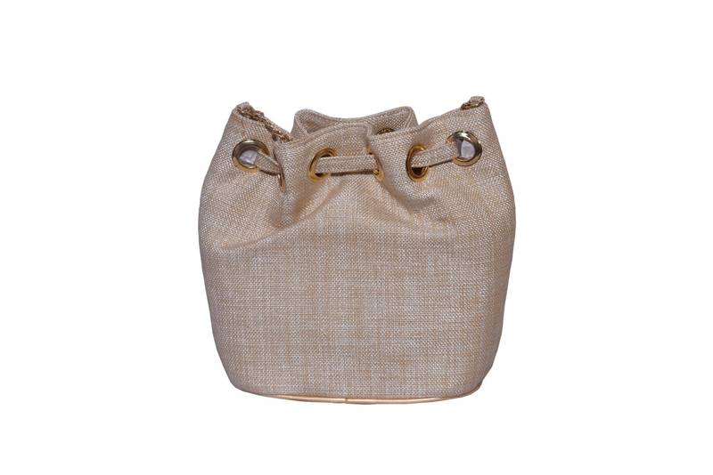 Jute Made Beige Color Clutch With Hand Zari, Embroidery & Stone Embellishemnt Work