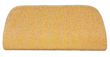 Satin Silk Made Golden Clutch With Diamond & Stone Embellshment 2
