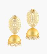 Gold Platting Filigree And Pearl Jhumkay