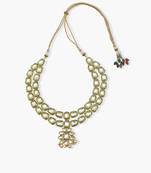 Kundan Handcrafted Meenakari Kundan Neckpiece With Pearls