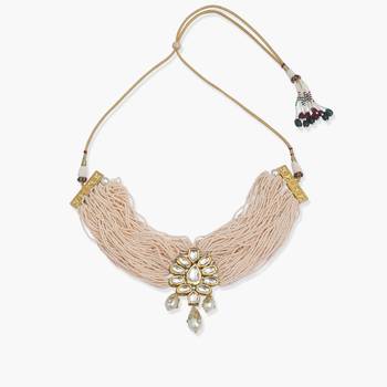 Small Pearl, Center Piece Kundan Choker 1