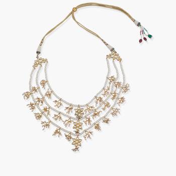 3 Layered Long Kundan And Pearl Neckpiece 1