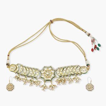 Meenakari Kundan Choker With Matching Studs 1