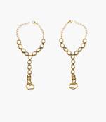 Pair Of Uncut Kundan Handharness/Hathphool, Adjustable