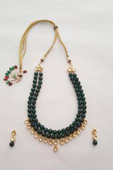 Emerald Kundan Set