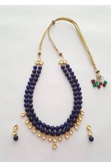 Blue Kundan Set