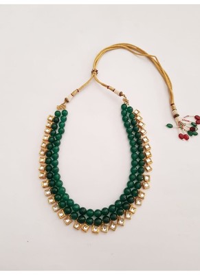 Emerald Kundan Necklace - OSR JEWELLERS 