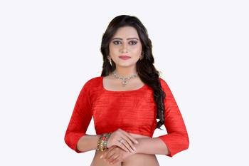 White
 plain chanderi saree with blouse 2