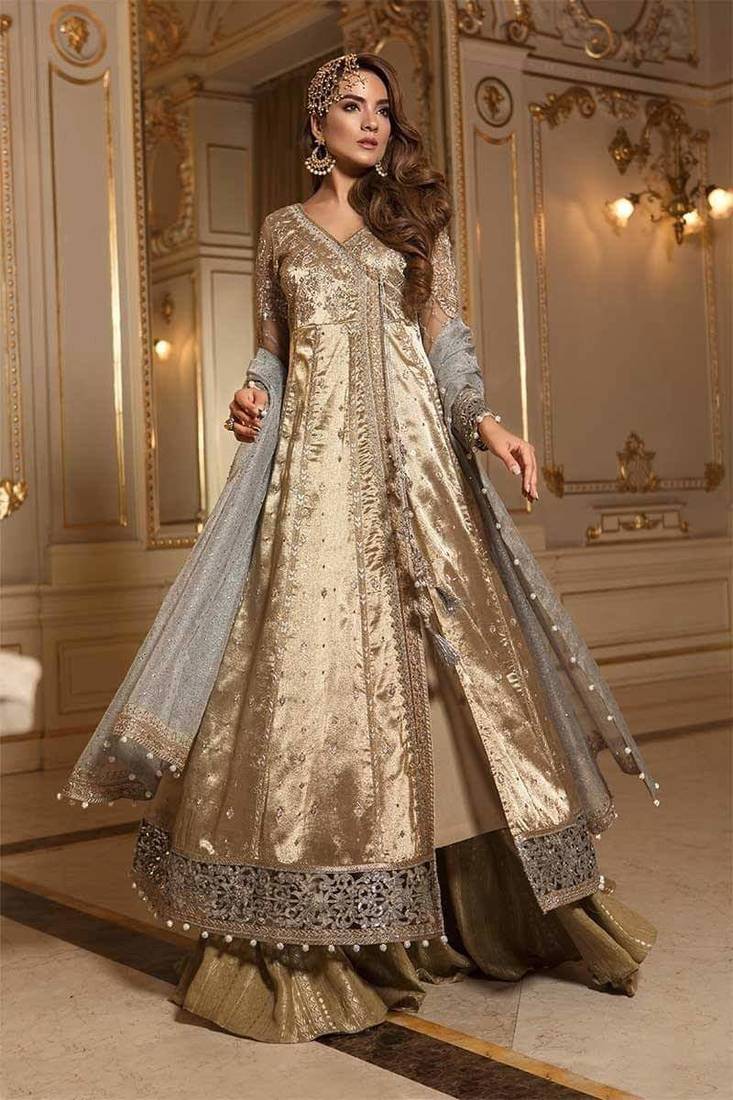 Gold embroidered net pakistani salwar with dupatta - Fashion Hut - 2843797 Gold embroidered net pakistani salwar with dupatta - Fashion Hut - 2843797