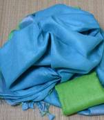Blue Linen Saree With Blouse