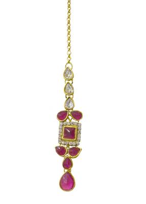 Pink Maang Tikka 1