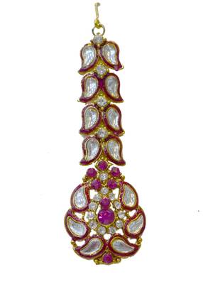 Pink Maang Tikka 1