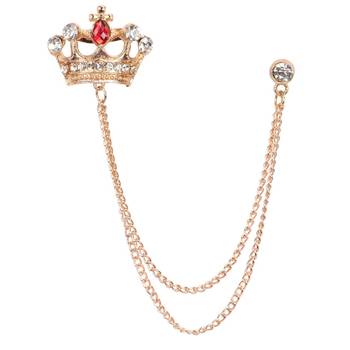 Gold crystal brooch 1