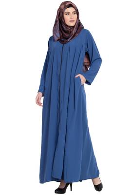 Blue plain kashibo abaya 1