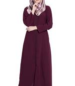Wine plain kashibo abaya