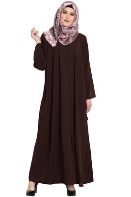 Coffee plain kashibo abaya 1