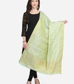Pista Green Banarasi Art Silk Women's Dupatta