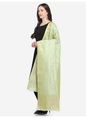 Pista Green Banarasi Art Silk Women's Dupatta 3