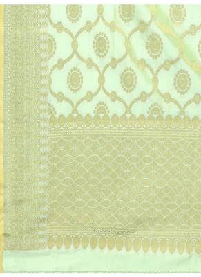 Pista Green Banarasi Art Silk Women's Dupatta 4
