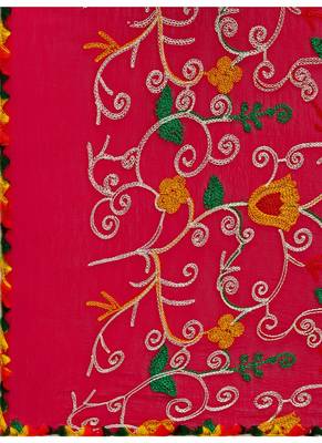 Rani Pink Nazneen Phulkari Work Women's Dupatta 4