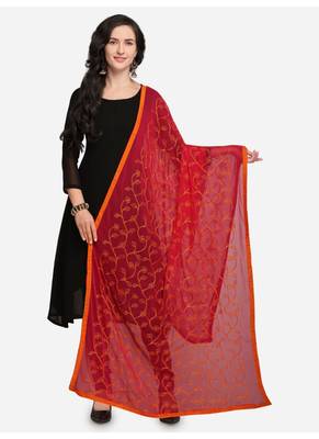 Pink Nazneen Embroidered Women's Dupatta 1