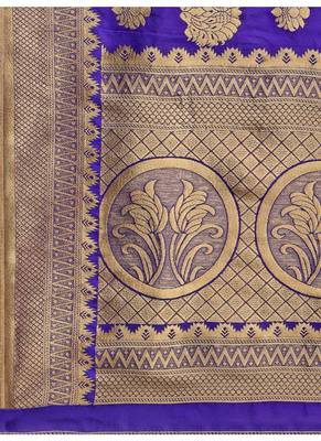 Purple Banarasi Silk Women's Dupatta 4