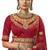 Red Embroidered Satin Semi Stitched Lehenga