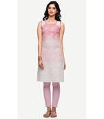 Cotton Pink Cotton Fabric Slim Fit Solid Cigarette Pants For Women's