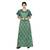 Green & beige colour checks design printed round  neck cotton nighty for ladies nightwear