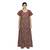 Red & multi colour colour floral design printed square neck cotton nighty for ladies nightwear