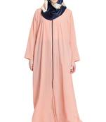 Peach plain kashibo abaya