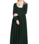 Green plain kashibo abaya