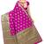 Magenta woven silk blend saree with blouse