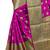 Magenta woven silk blend saree with blouse