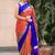 Orange woven cotton silk saree with blouse