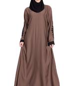 Stone Pink Designer Sleeves Nida abaya