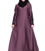 Purple plain nida abaya