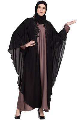 Black plain nida abaya 1