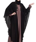 Black plain nida abaya